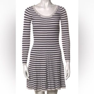 Rebecca Taylor striped sweater mini dress size large L